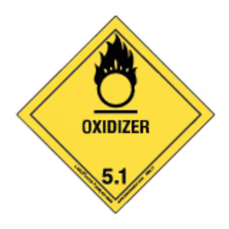 Labelmaster Hml11c Oxidizer Label, 100Mmx100mm, Paper, 100 Lbl