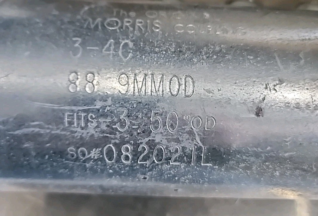 NEW MORRIS 3-4C COUPLINGS 88.9MMOD FITS 3.50 “OD
