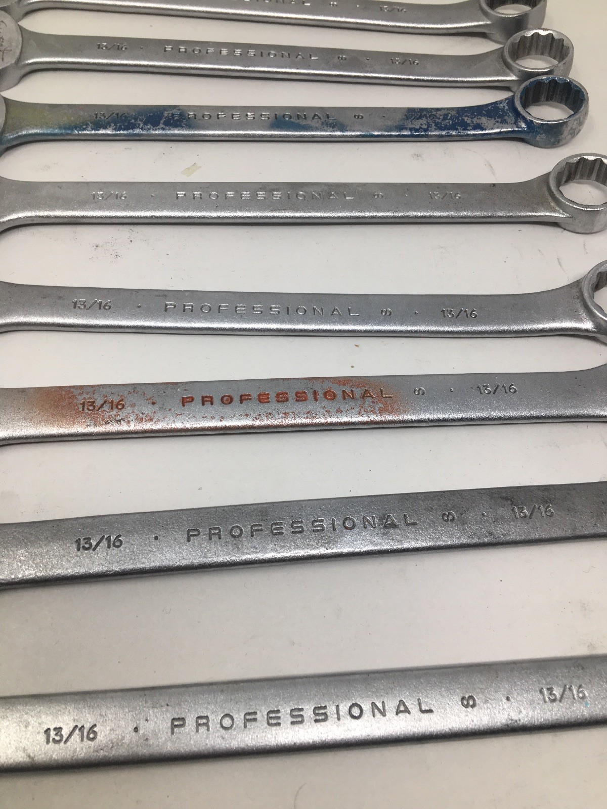 Lot Of 8 PROTO Professional 1226, 12-point Combination Open/Box End WRENCH 13/16