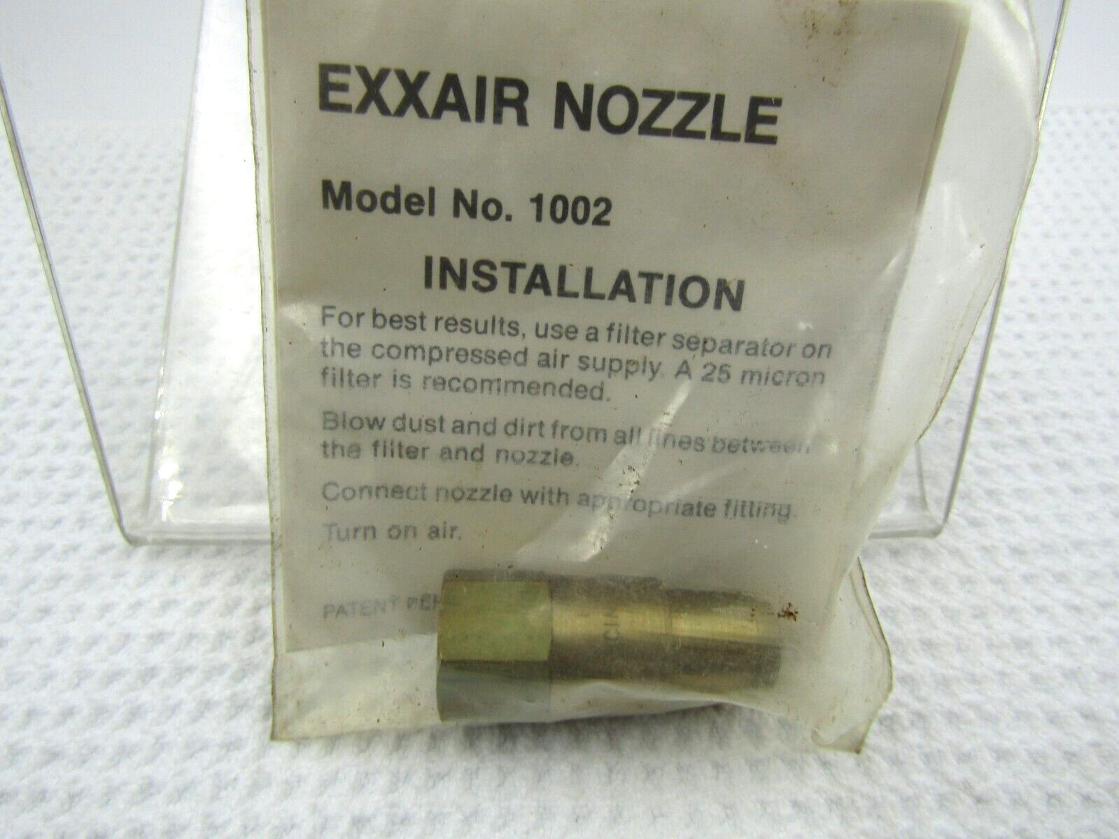 Exxair Model No. 1002 Safety Air Nozzle