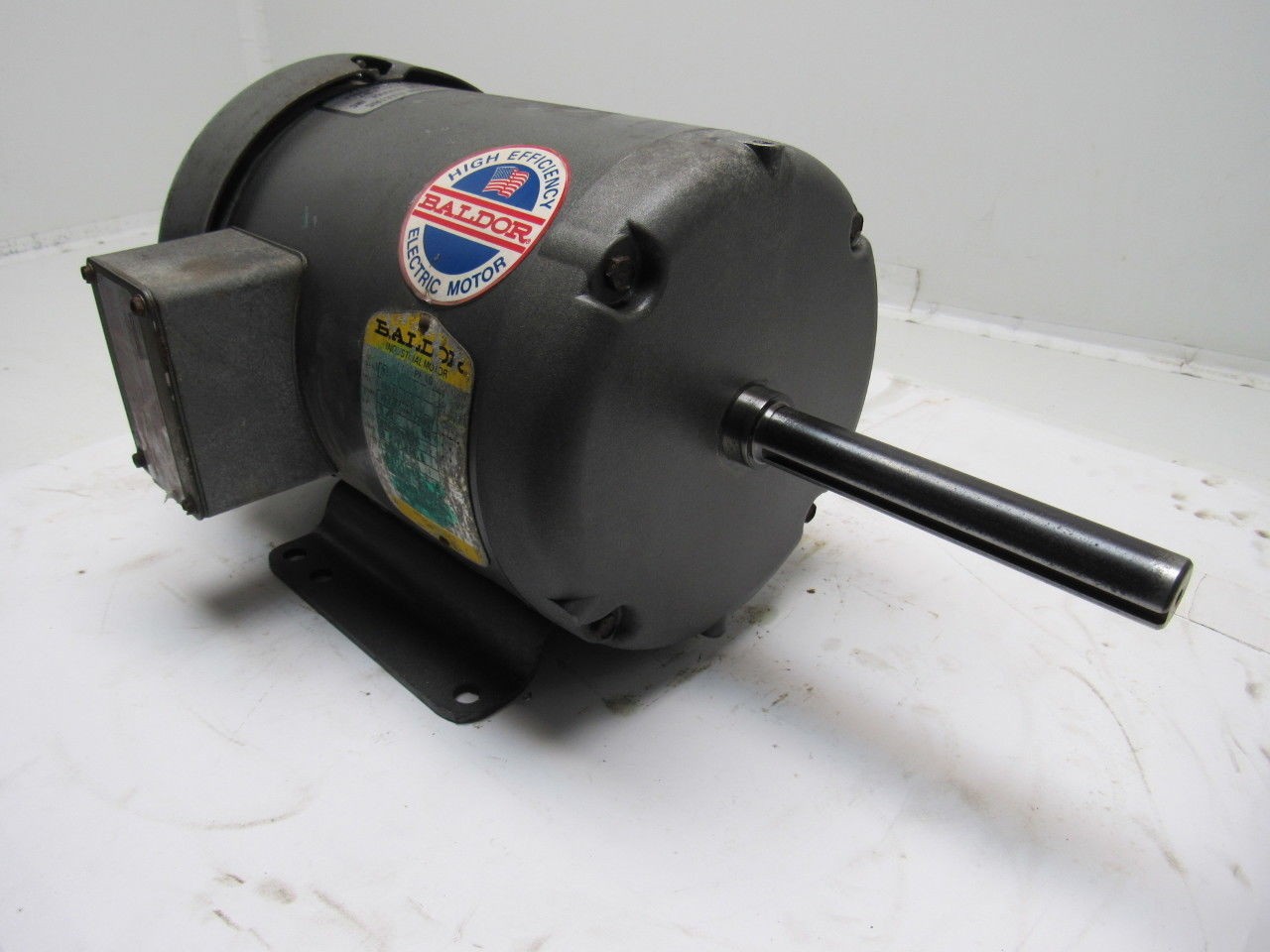 Baldor M3610 3/2 Hp Extended Shaft 7/8″ 5″ Long AC Motor 208-230/460 3450 RPM
