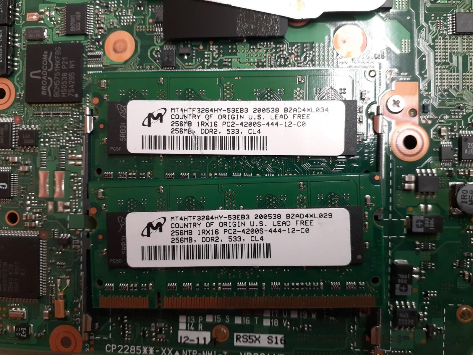 CP228500-Z2-2 Motherboard For Fujitsu LIFEBOOK S7020 S7021 / SL7SA / 2x256MB