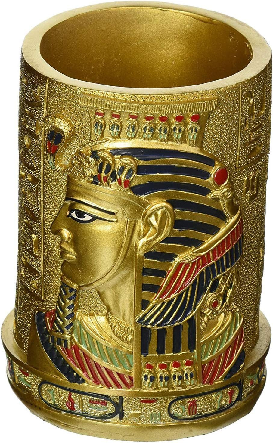 QL1244 Egyptian Pharaoh Pen Vessel,Full Color