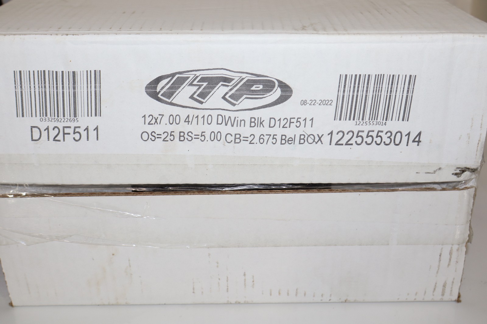 ITP D12F511 12″ x 7″ Steel Wheel , Black (New)