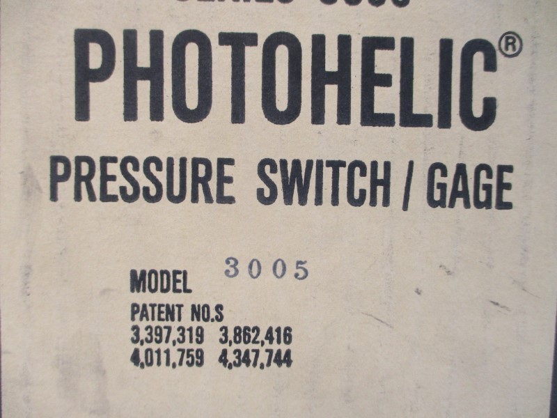 DWYER 3005 117V 10A 25PSI 0-5″H2O NSMP