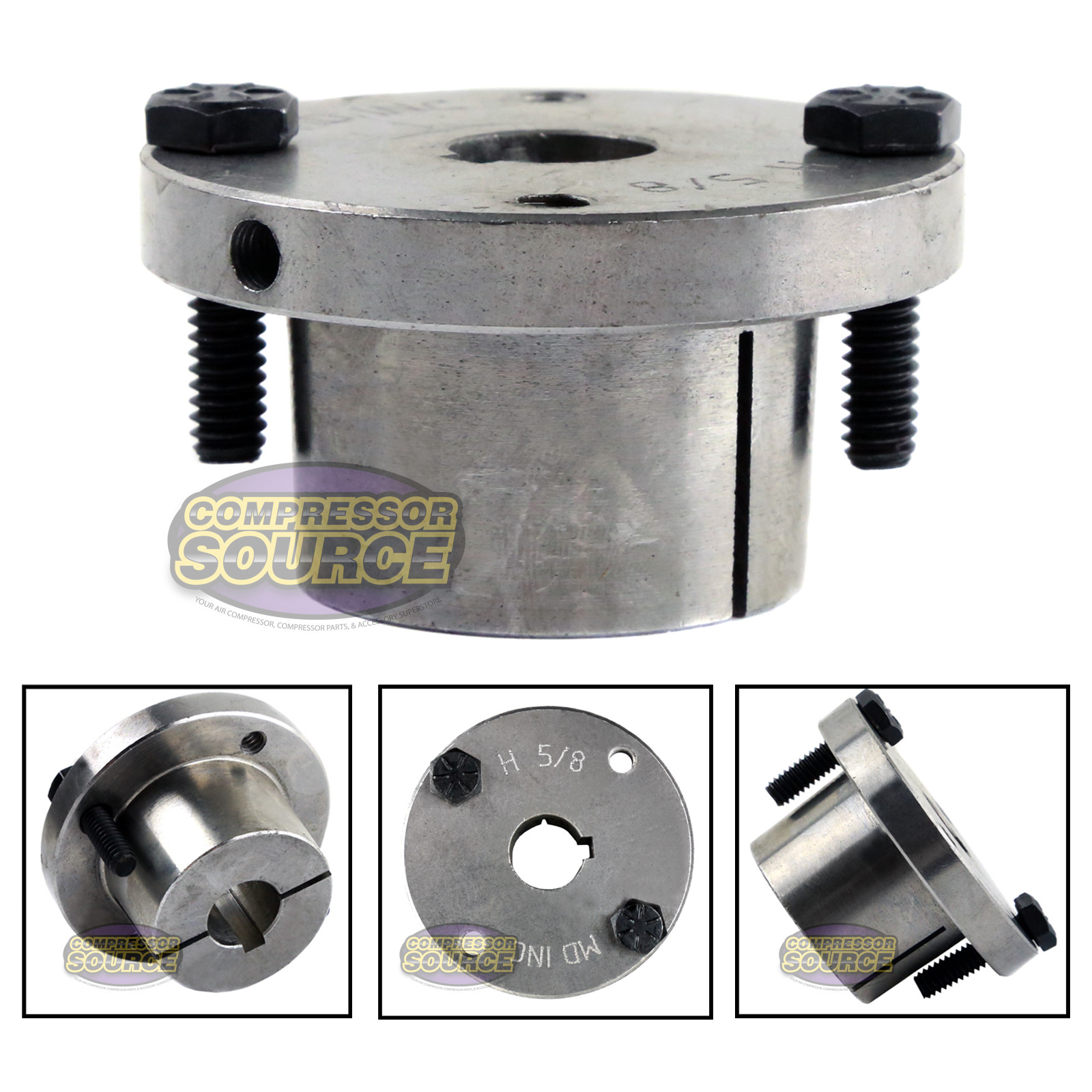 5/8″ Bore H style Steel Sheave / Pulley Bushing Split Taper For Keyed Shaft