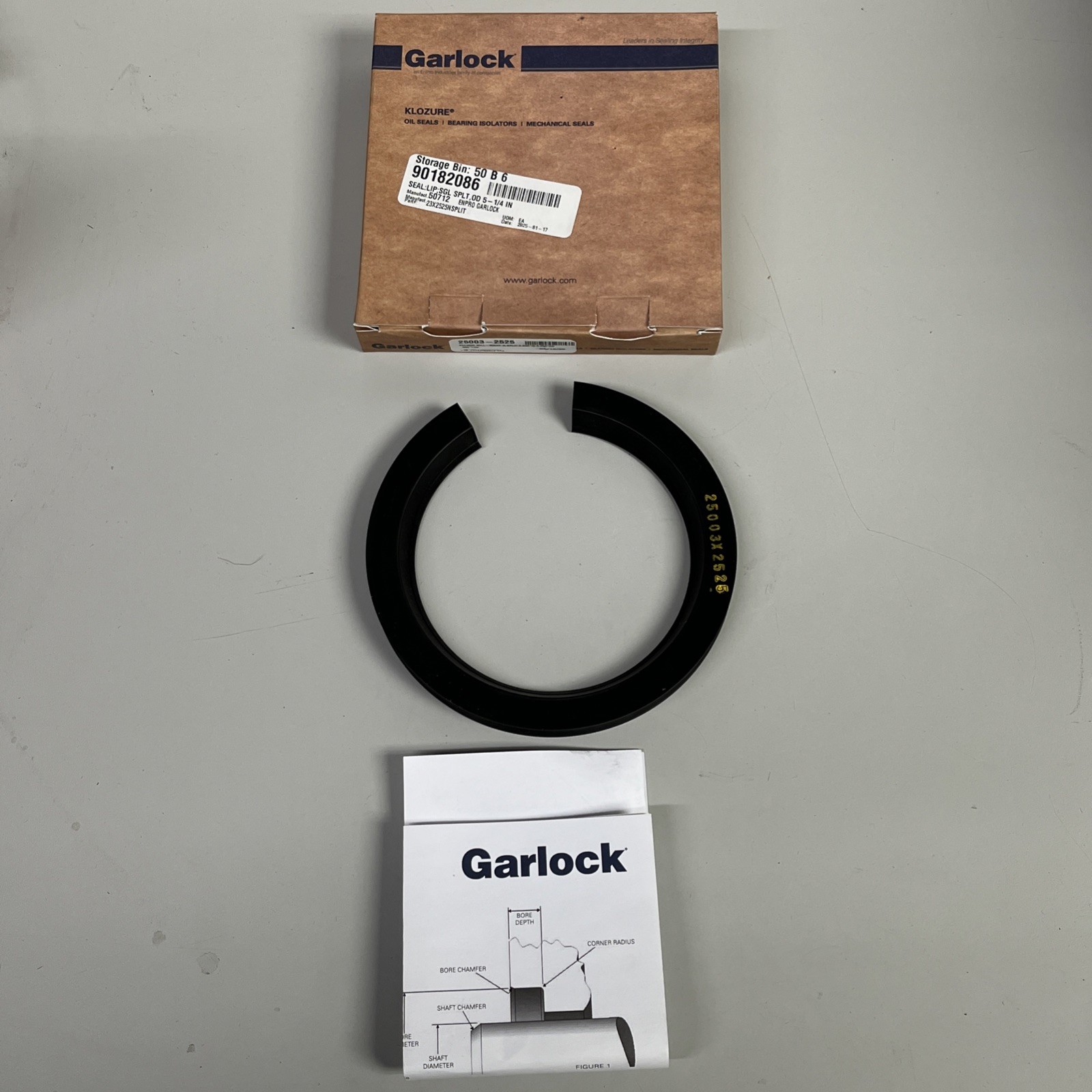 NEW GARLOCK KLOZURE 25003-2525 SEAL 4-1/2″ ID 5-15/16″ OD 23X2525