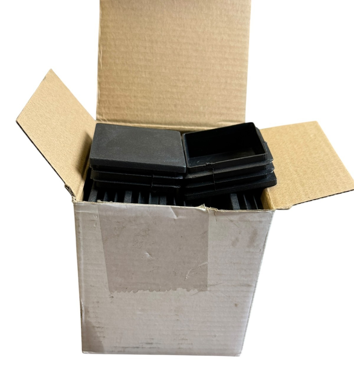 20 Pack 2″ Square Plastic Finishing Plug Caps Tube End Insert Black