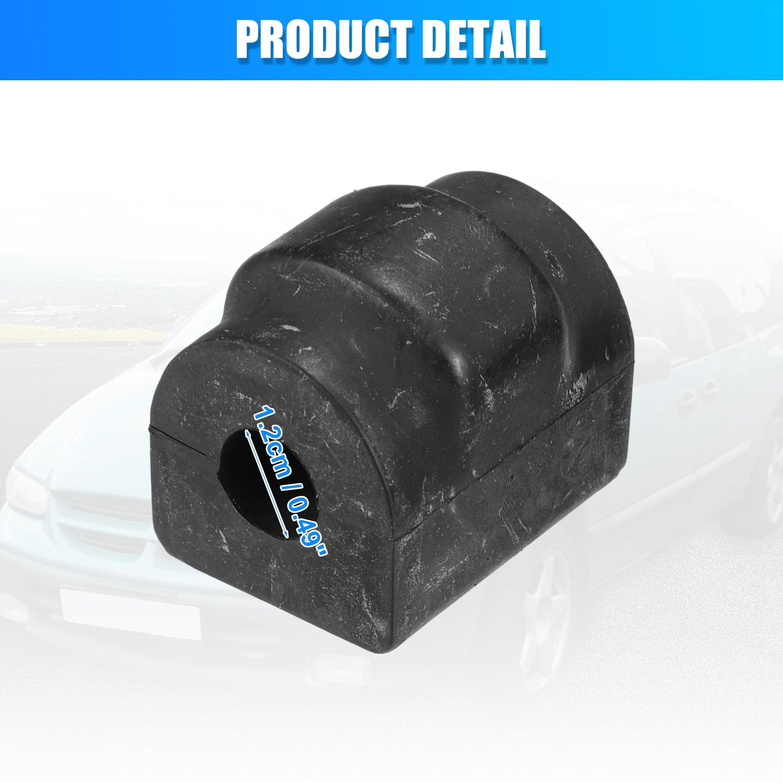 uxcell 2pcs Car Suspension Stabilizer Bar Bushings 1.37″x1.22″x1.57″, Black