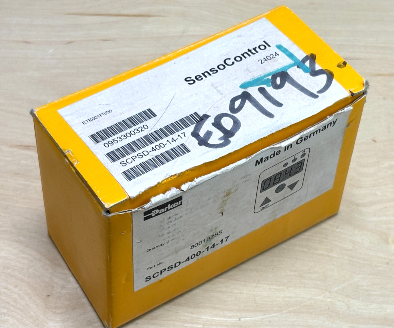Parker SensoControl SCPSD-400-14-17 Pressure Controller, 0-400 Bar, 0-5801 PSI