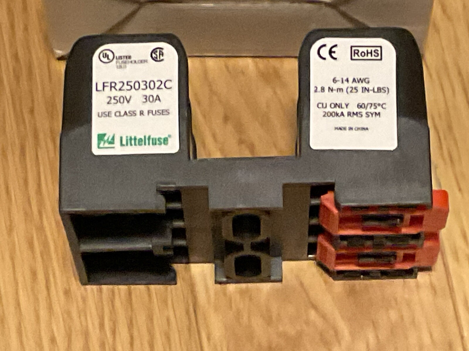 Littelfuse LFR250303C 30A Fuse Holder Class R 2 Pole 250V