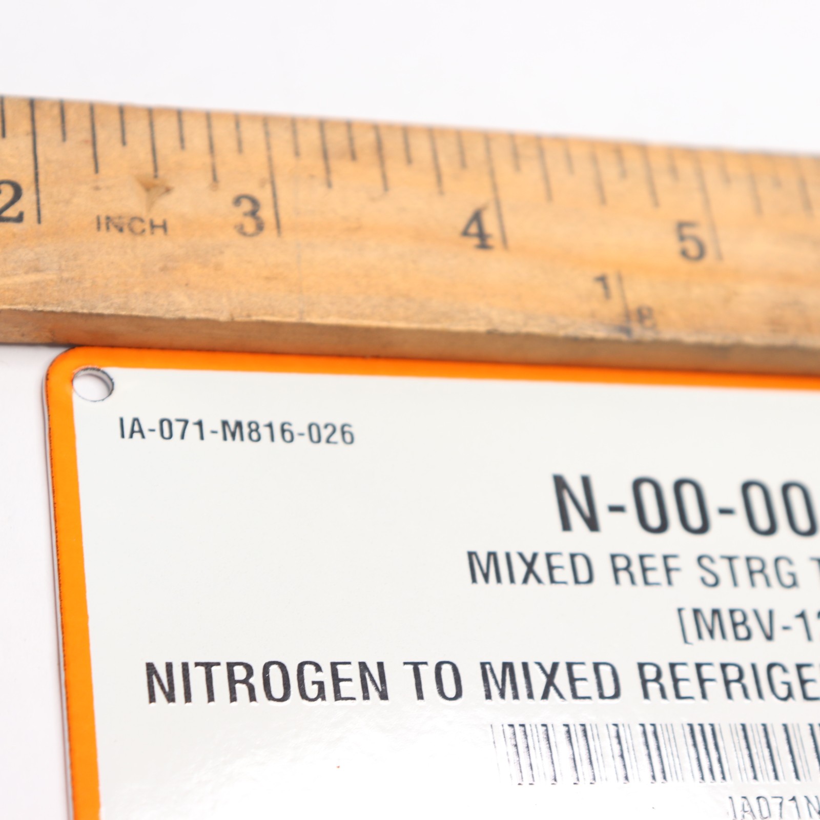 Nitrogen To Mixed Refrigerant Storage Tank Drain Plate IA-071-M816-026