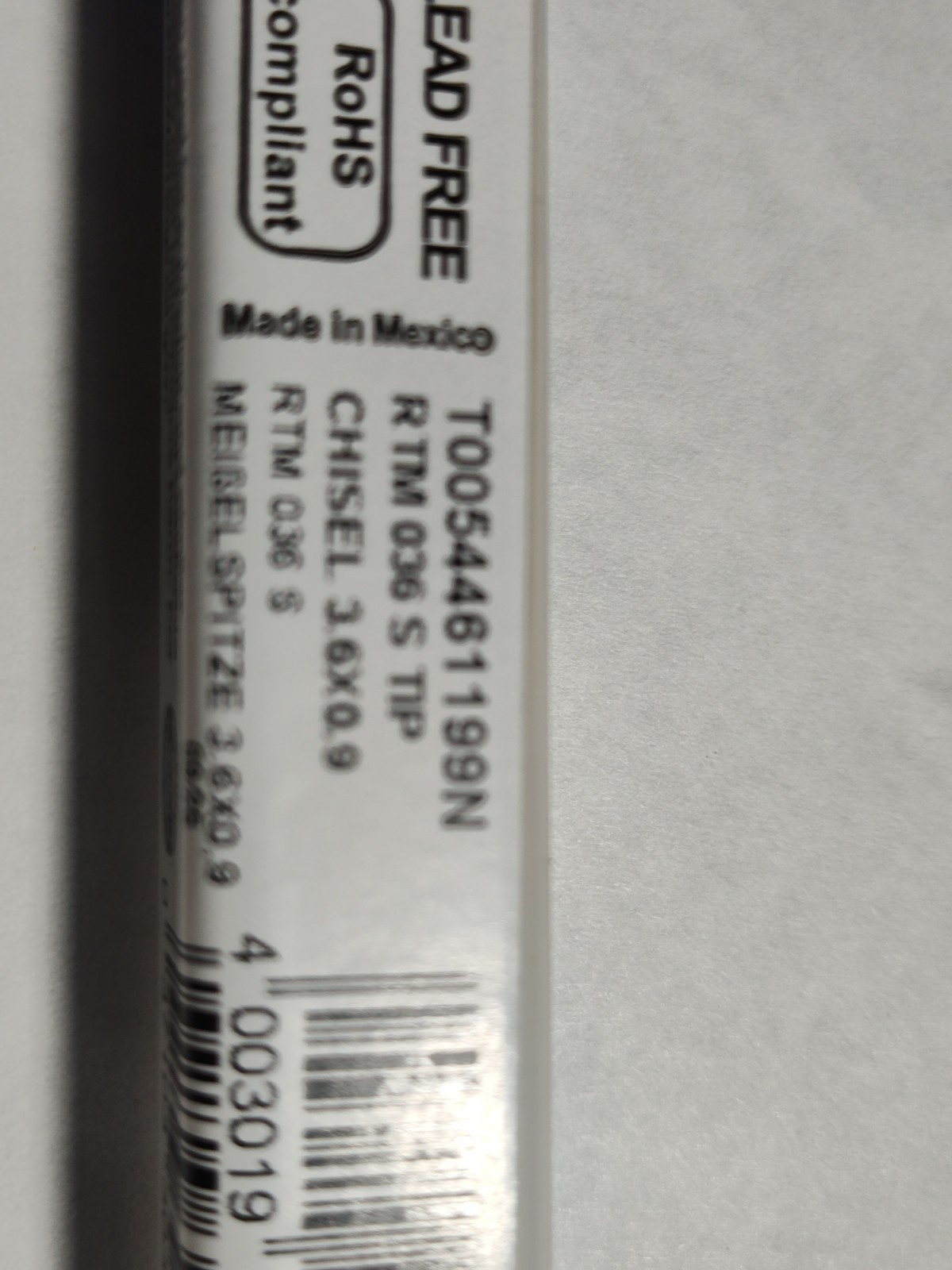 Weller RTM 036 S (T0054461199N) RT Micro Tip, Chisel, 3.6mm