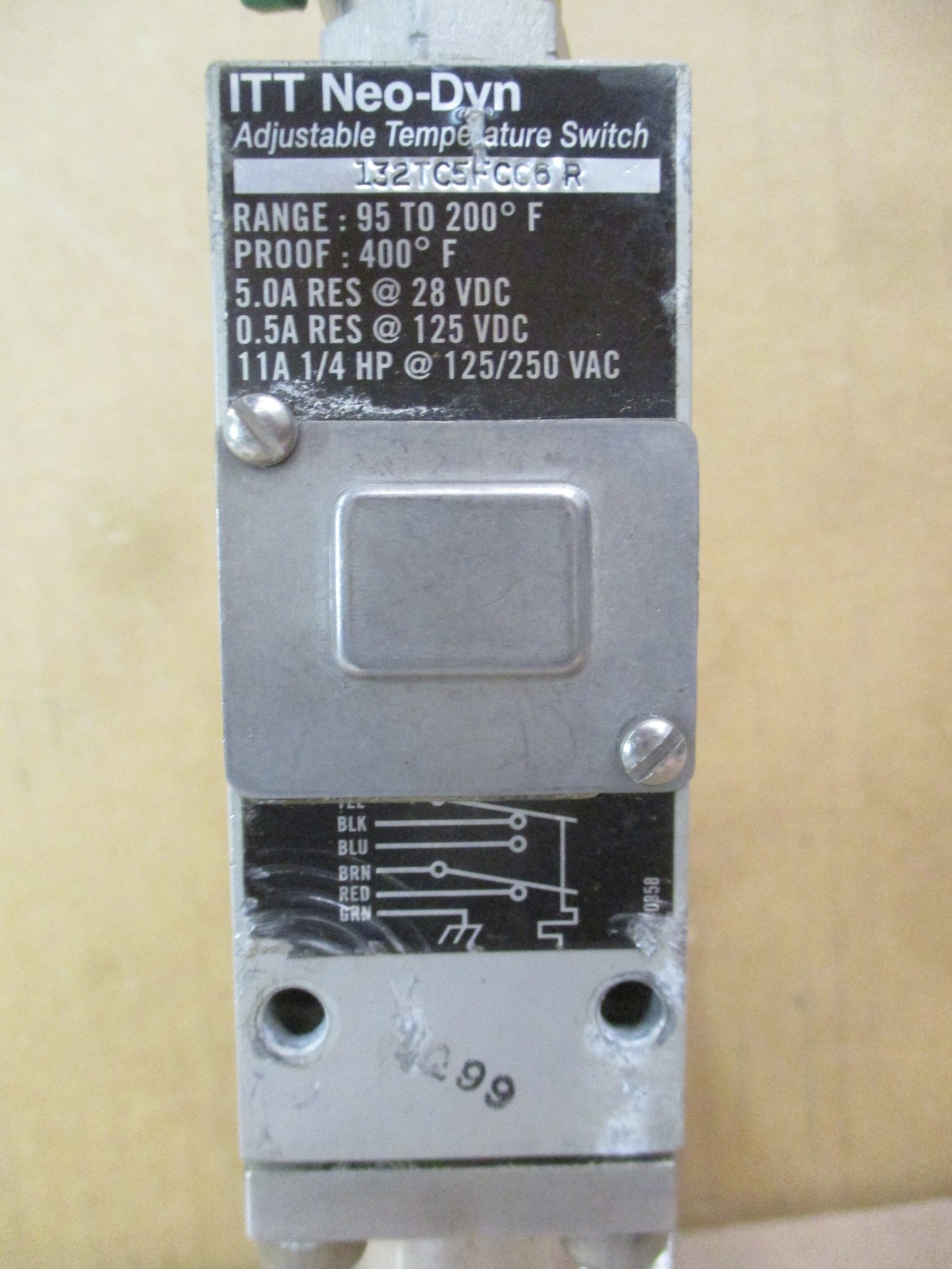 ITT Neo-Dyn 132TC5FCC6R 95-200F Adjustable Temperature Switch 52816PRX