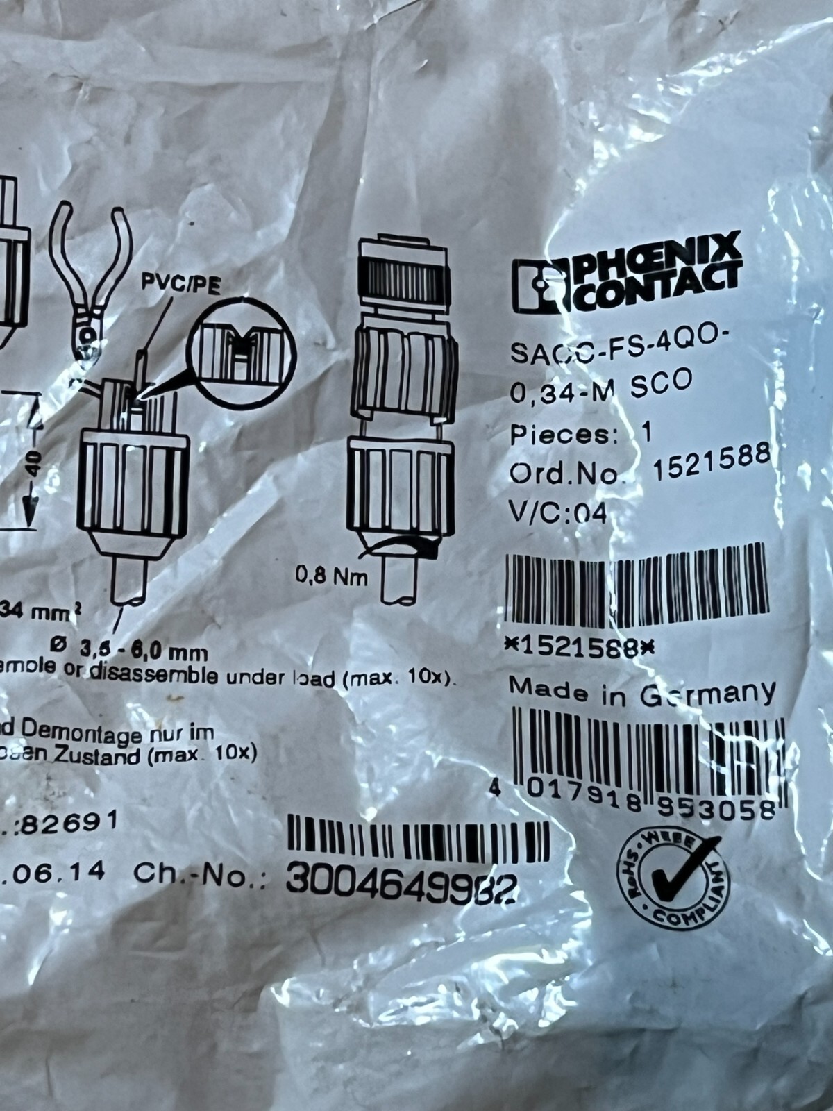phoenix sacc-fs-4go-0,34-m SCO 1521588 nos surplus