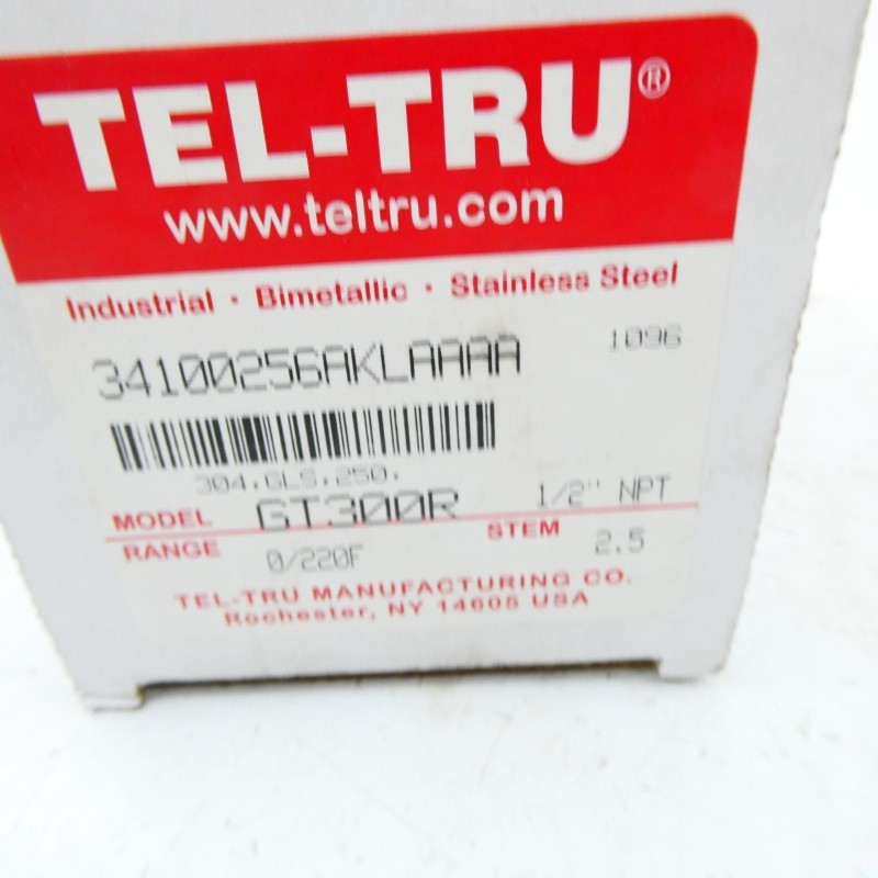 TEL-TRU 34100256AKLAAAA GT300R 0/200’F 1/2″ STEM 2.5 NSMP