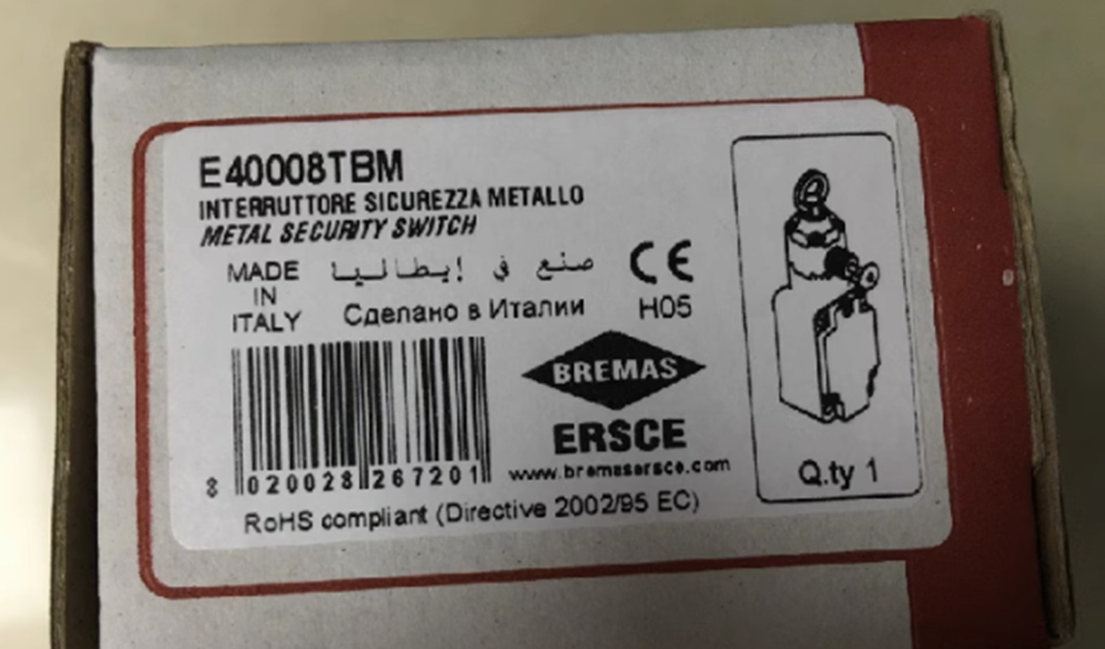 NEW ERSCE E400-08-TBM Pull Wire Limit Switch