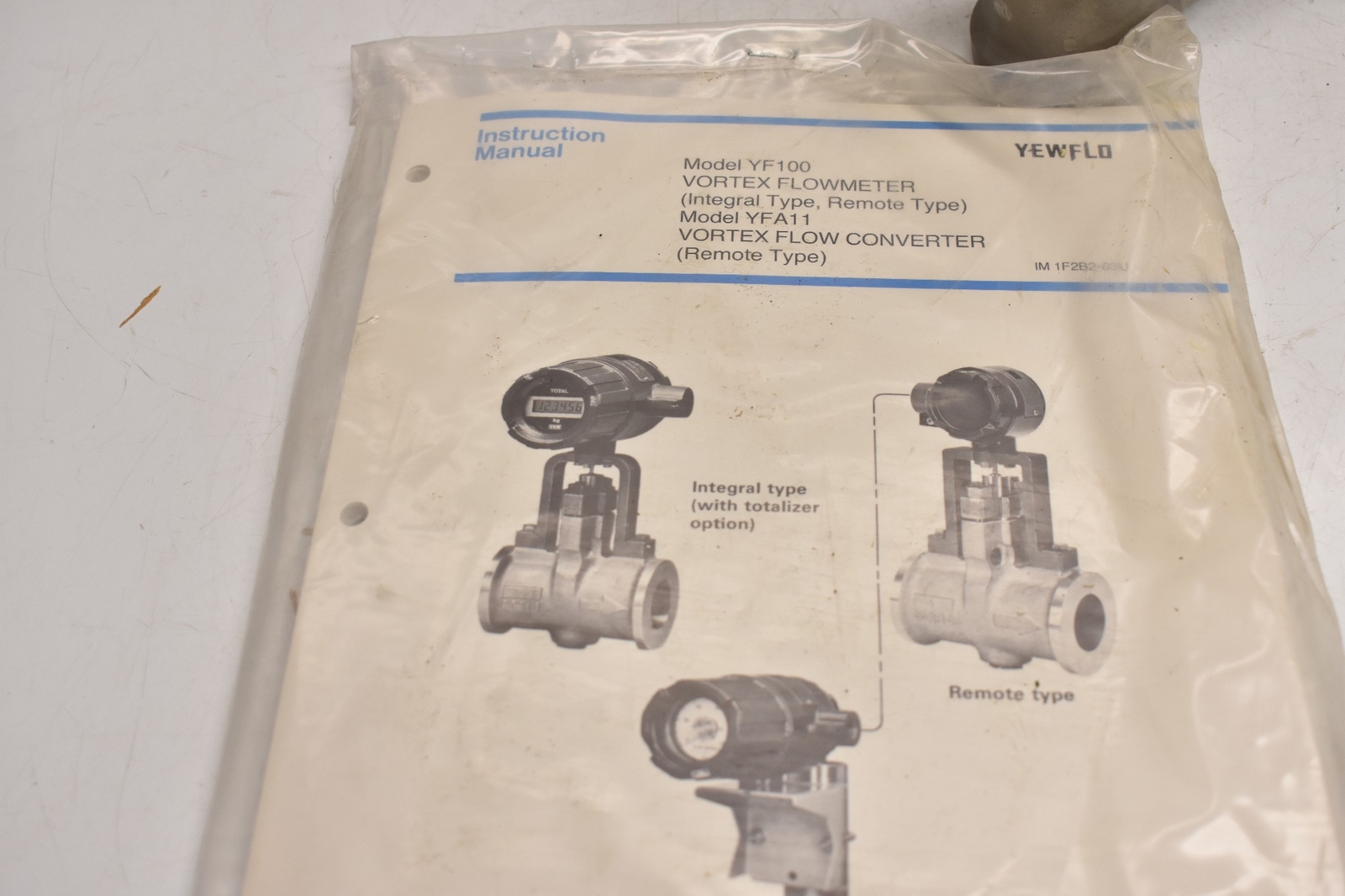 Johnson Yokogawa Yewflo Vortex FlowMeter YF102-AGSB2A-S3S3*C/F MF 24VDC