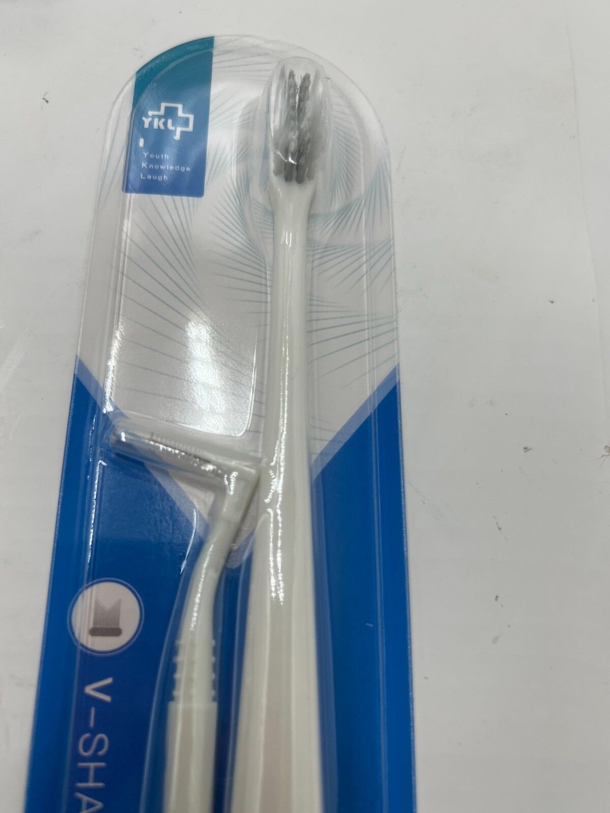 (QTY 8) YKL V-Shaped Bristle Orthodontic Toothbrush 0.15mm Oral Care