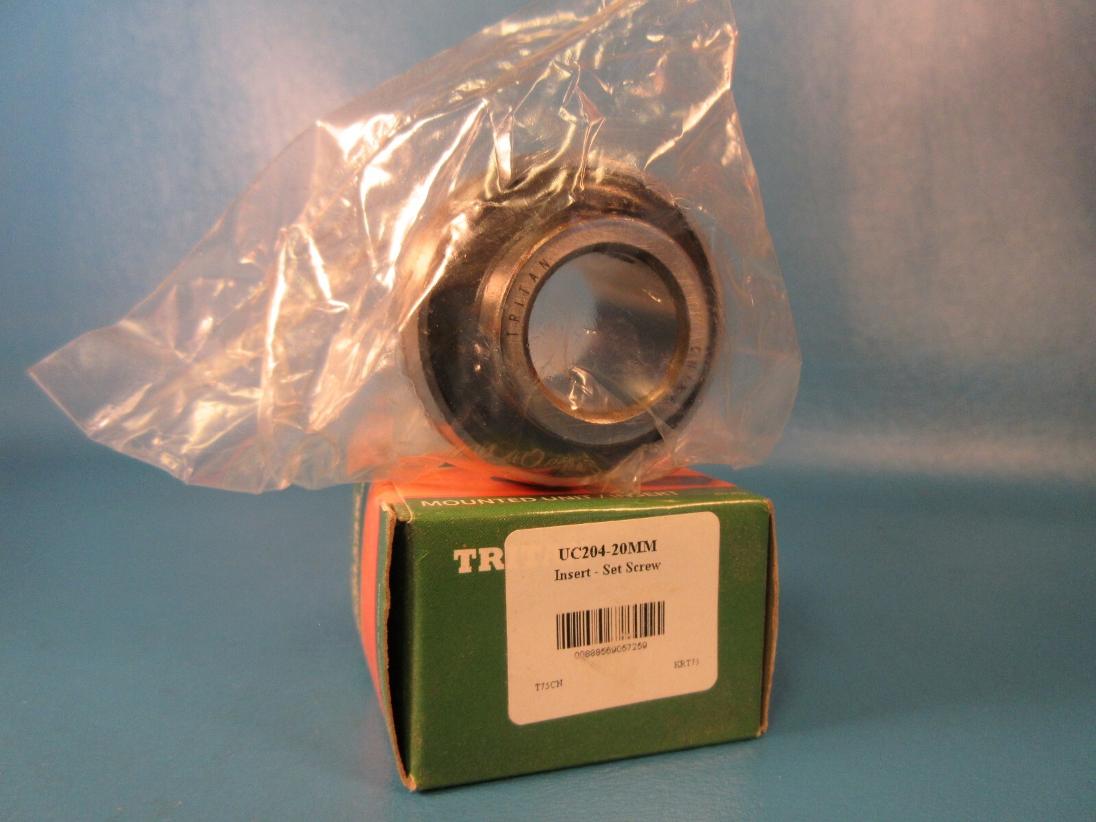 TRITAN UC204-20MM, 20 mm Bore, 47 mm OD, 17 mm Outer Ring Wide, Set Screws