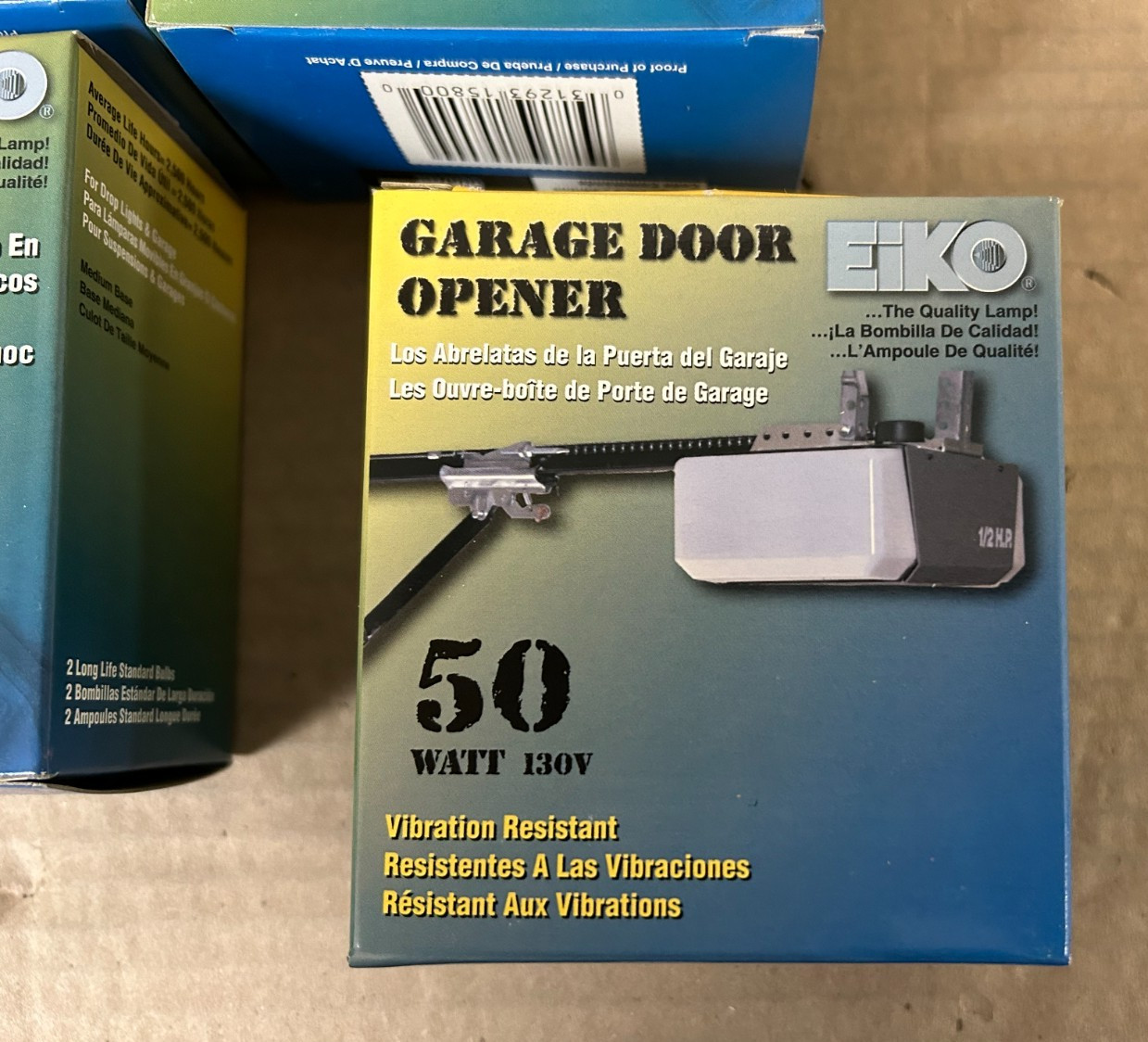 Eiko 50W Rough Service Light Bulb 2 Pack 130V 50A/RS