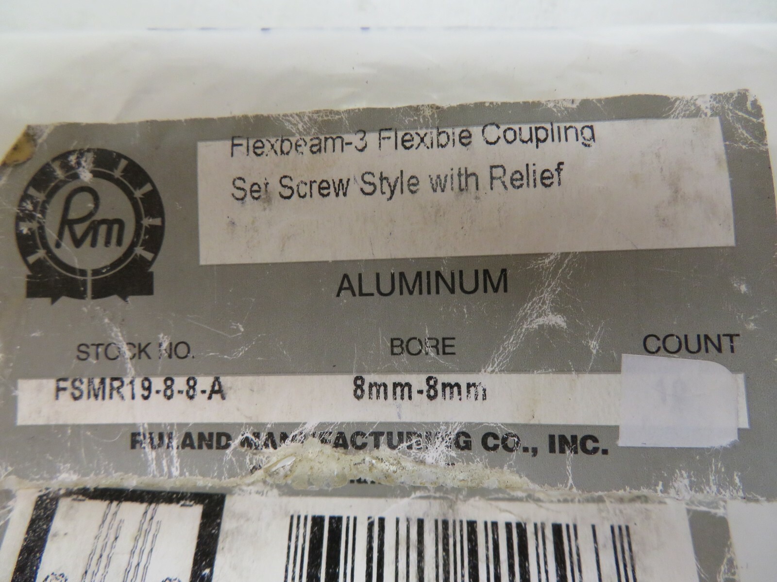 NEW RULAND MANUFACTURING FSMR19-8-8-A ALUMINUM FLEXIBLE COUPLING 8 MM BORE