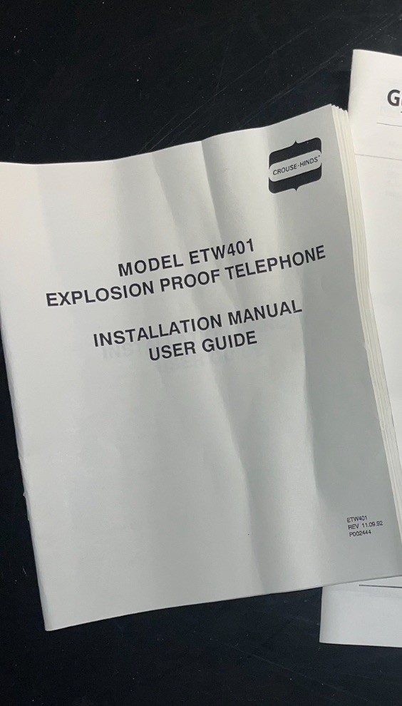 Crouse-Hinds ETW401 Explosion-Proof Wall-Mount Telephone