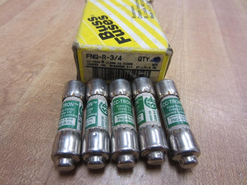 Bussmann FNQ-R-3/4 FNQR34 CC-Tron 3/4 Amp Fuse (Pack of 5)