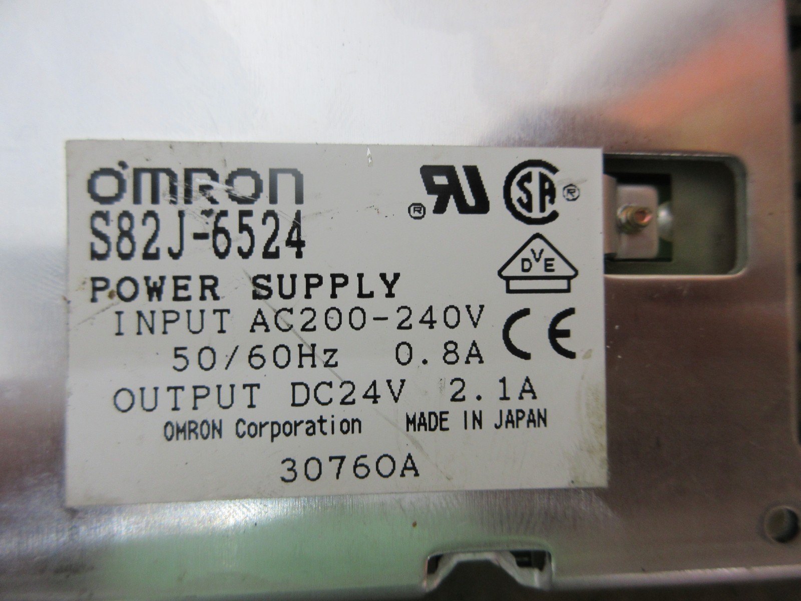 1996 CITIZEN L25 CNC LATHE S82J-6524 OMRON POWER SUPPLY