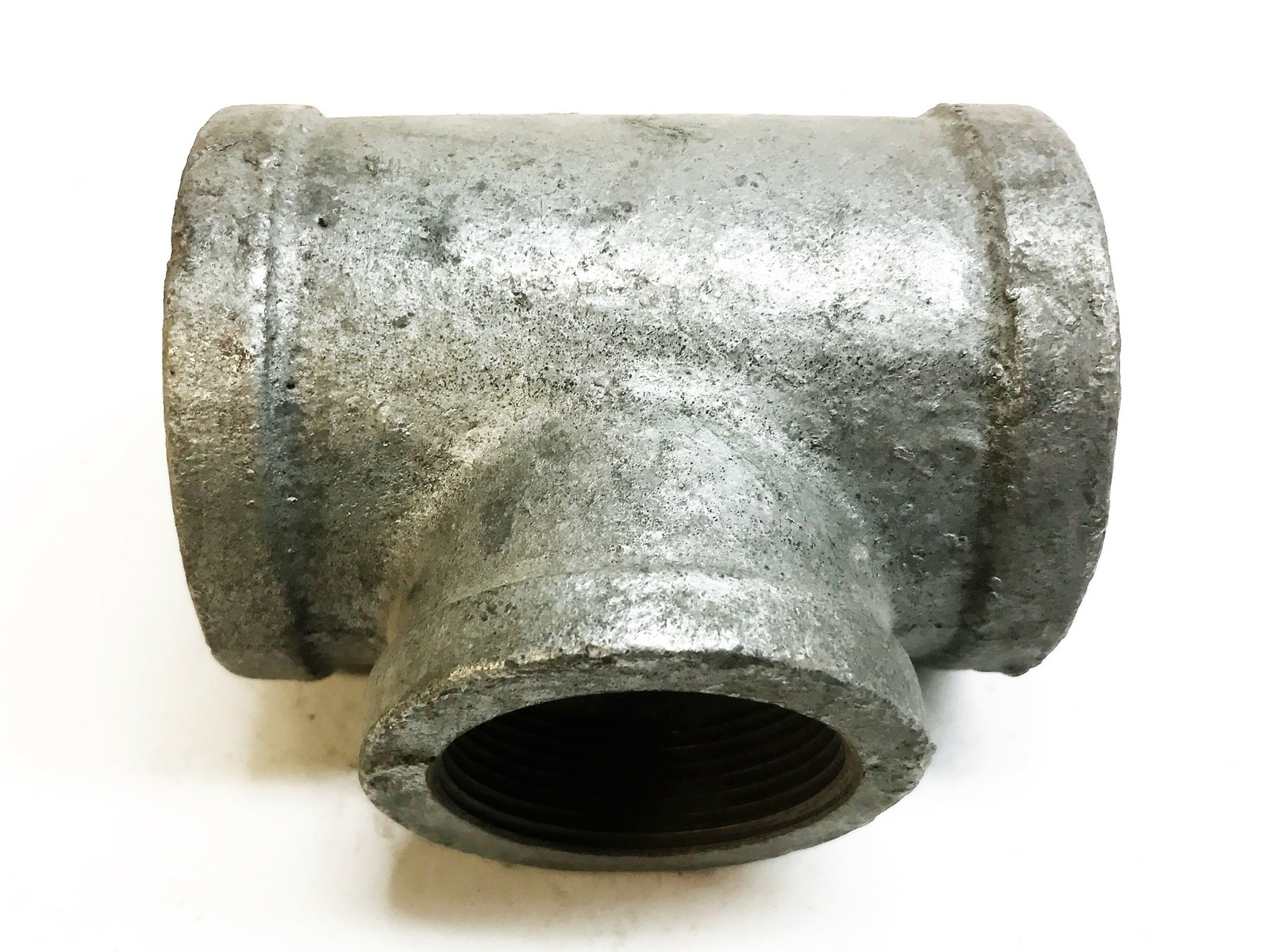 Galvanized Malleable Iron 2″ Female x 1-1/2″ Female x 2″ Female Reducer Tee NOS