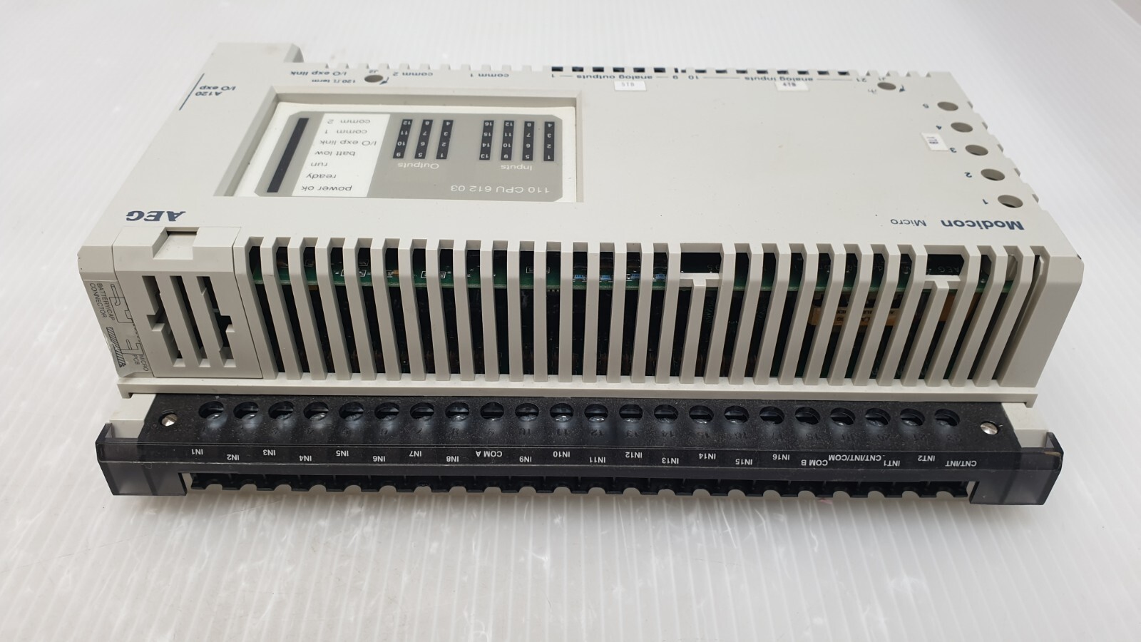 Schneider AEG 110 CPU 612 03 Modicon Micro CPU DC PS ANIO 110CPU61203