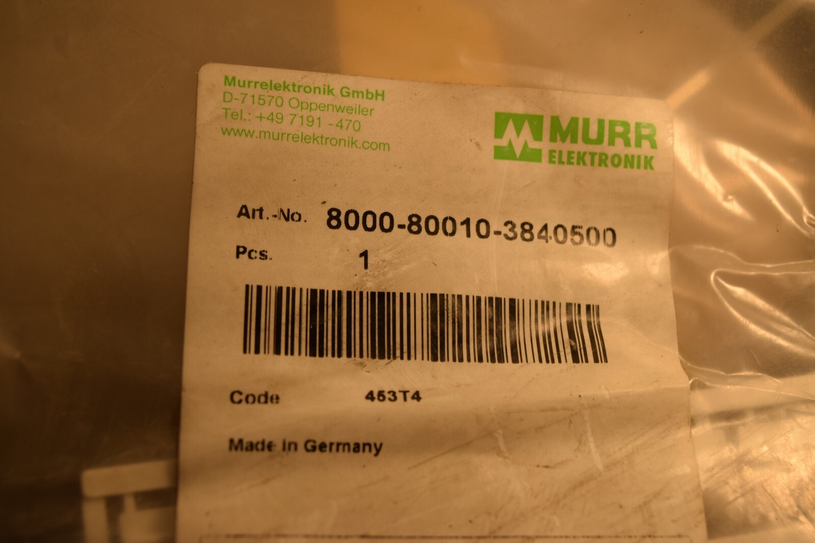 MURR-ELEKTRONIK 8000-80010-3840500 Molded Housing Bus