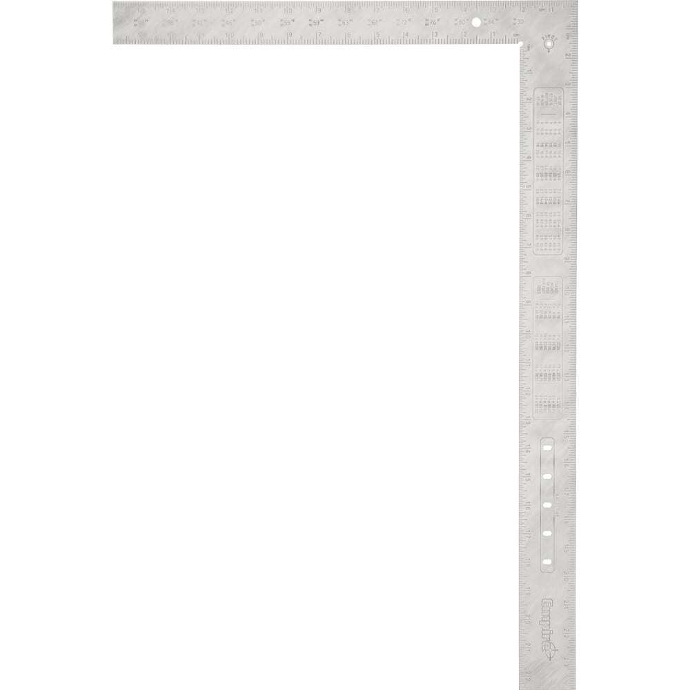 Empire Level 1140 Aluminum Square: 24″ L x 2″ W Blade, 16″ L x 1.5″ W Base