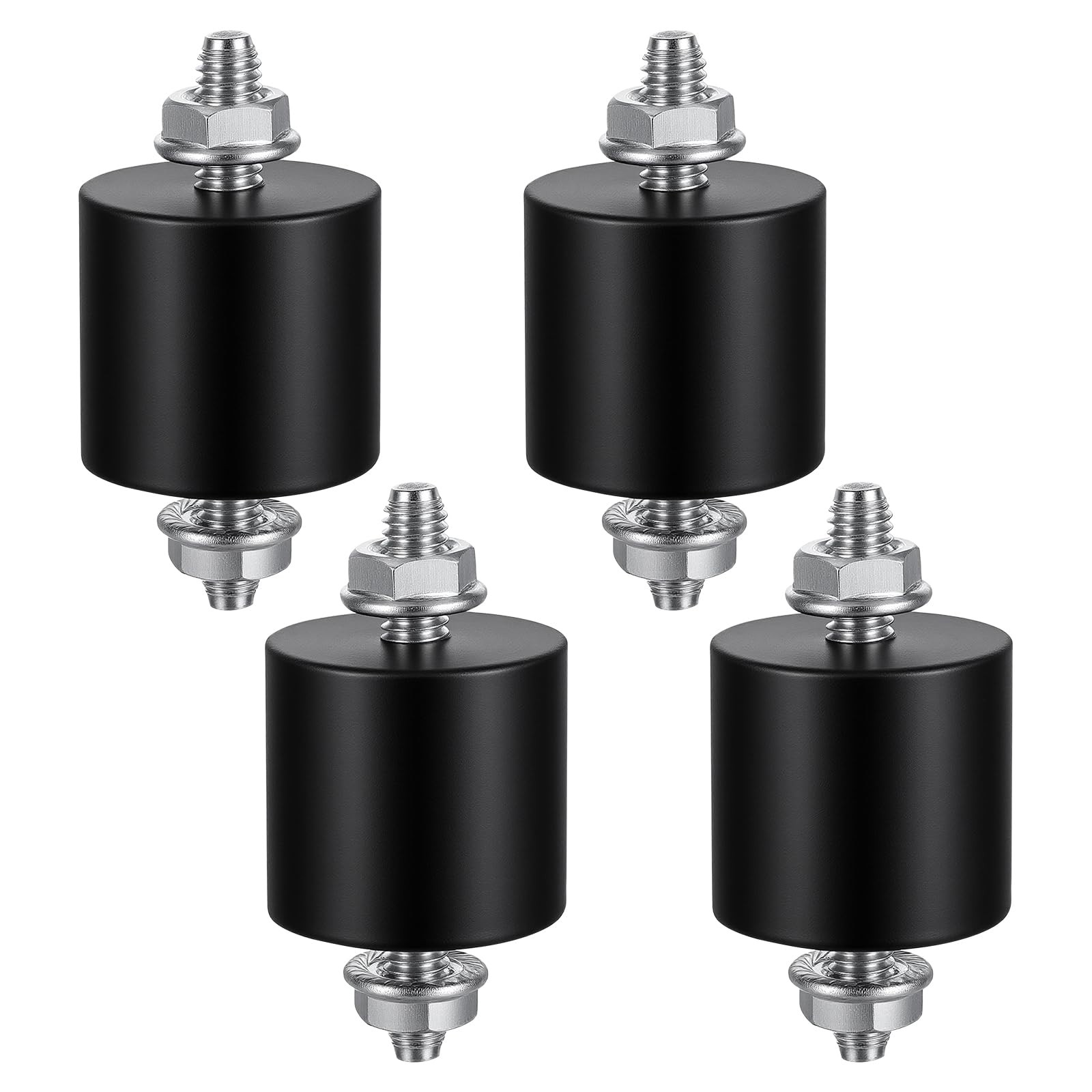 4 Pack 25x25mm M6 Rubber Vibration Isolator Mounts, Rubber Isolator