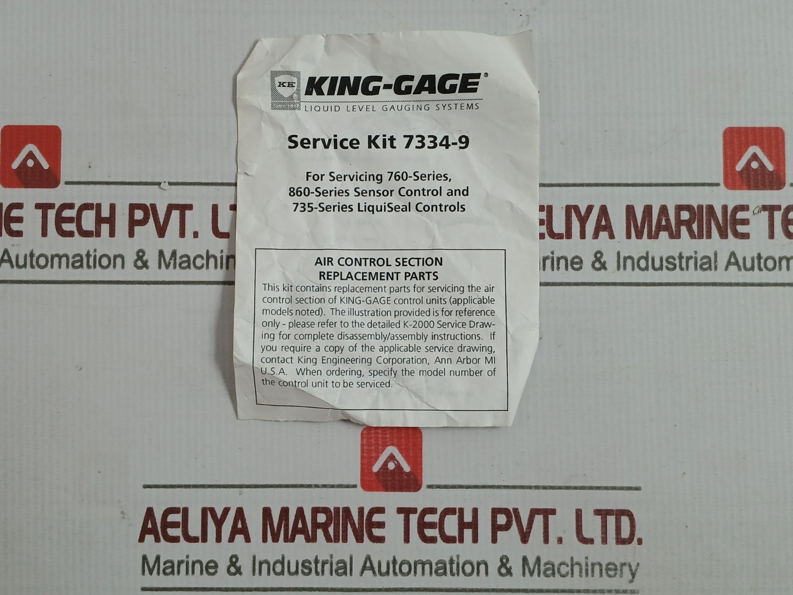KING-GAGE 7334-9 Control Section Service Kit
