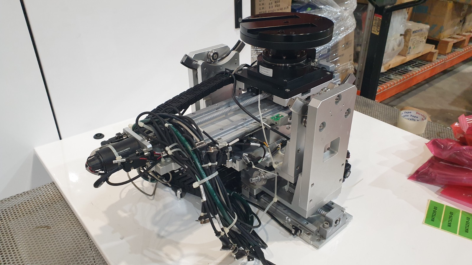 Precision Motorized XYZ Stage Assembly with Rotary Table