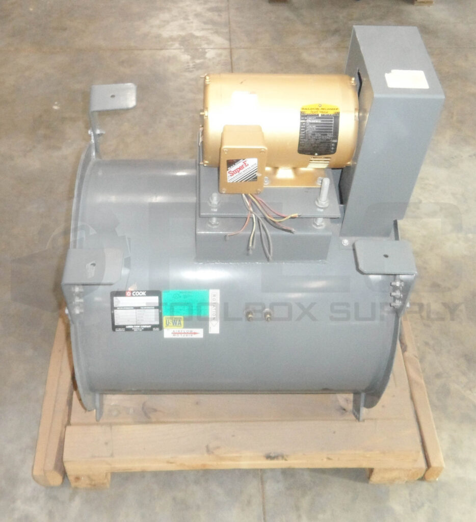 NEW LOREN COOK 135 TONH-B INLINE BLOWER FAN FF-3009 JOHNSTONE W/ BALDOR EM3157T
