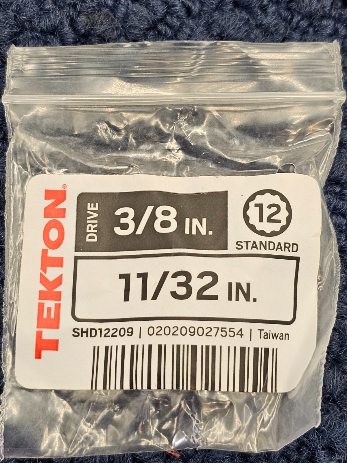 (QTY 9) TEKTON SHD12209 3/8 Inch Drive x 11/32 Inch 12-Point Socket