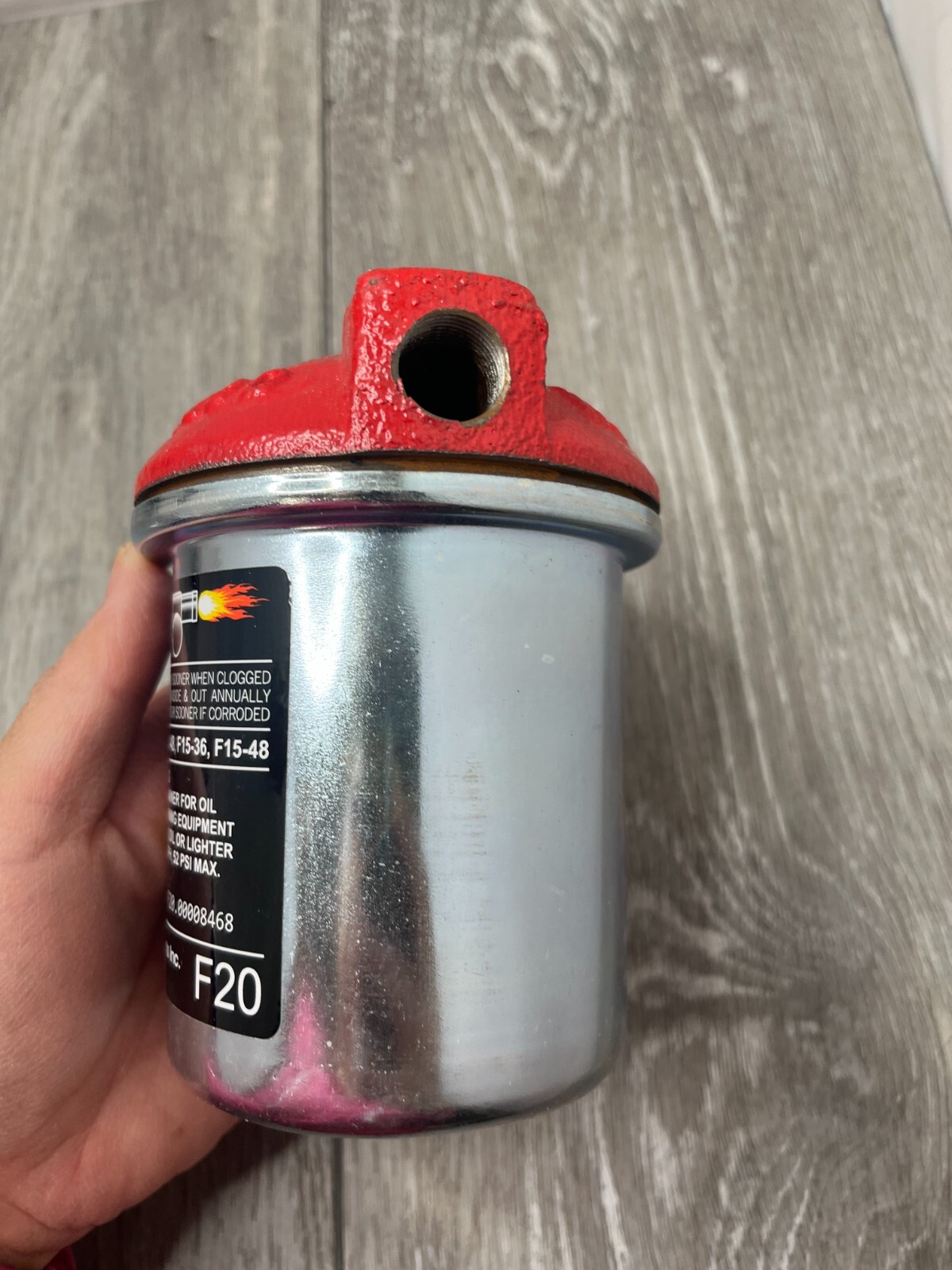 Westwood F20 F-20 Oil Filter Cast Iron Top Pure-Oil Element, Beatup Box
