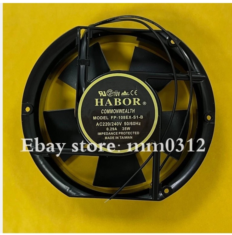 HABOR FP-108EX-S1-B AC220V/240V 0.29A 35W 17CM Axial Cooling Fan
