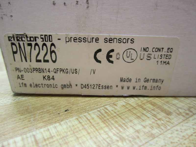 IFM Efector PN7226 Sensor PN-003PRBN14-QFPKG/US/ /V