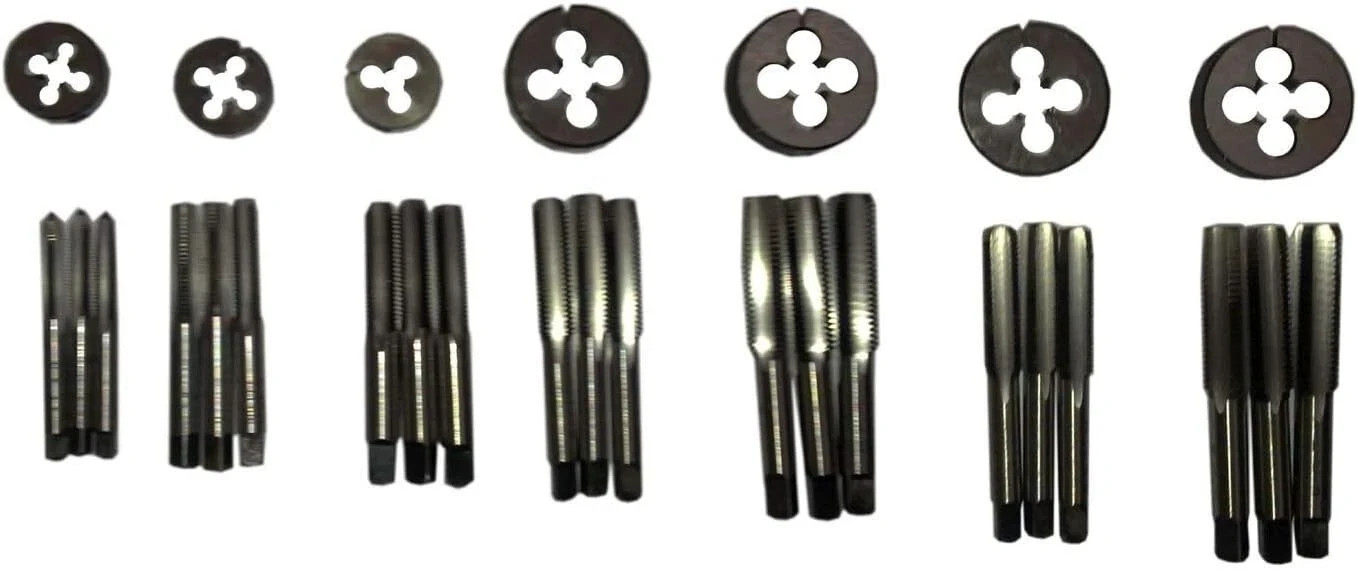 BSF Tap & Die SET 3/16″ TO 3/4″ – 8 SIZES Carbon Steel BRITISH STANDARD FINE SET