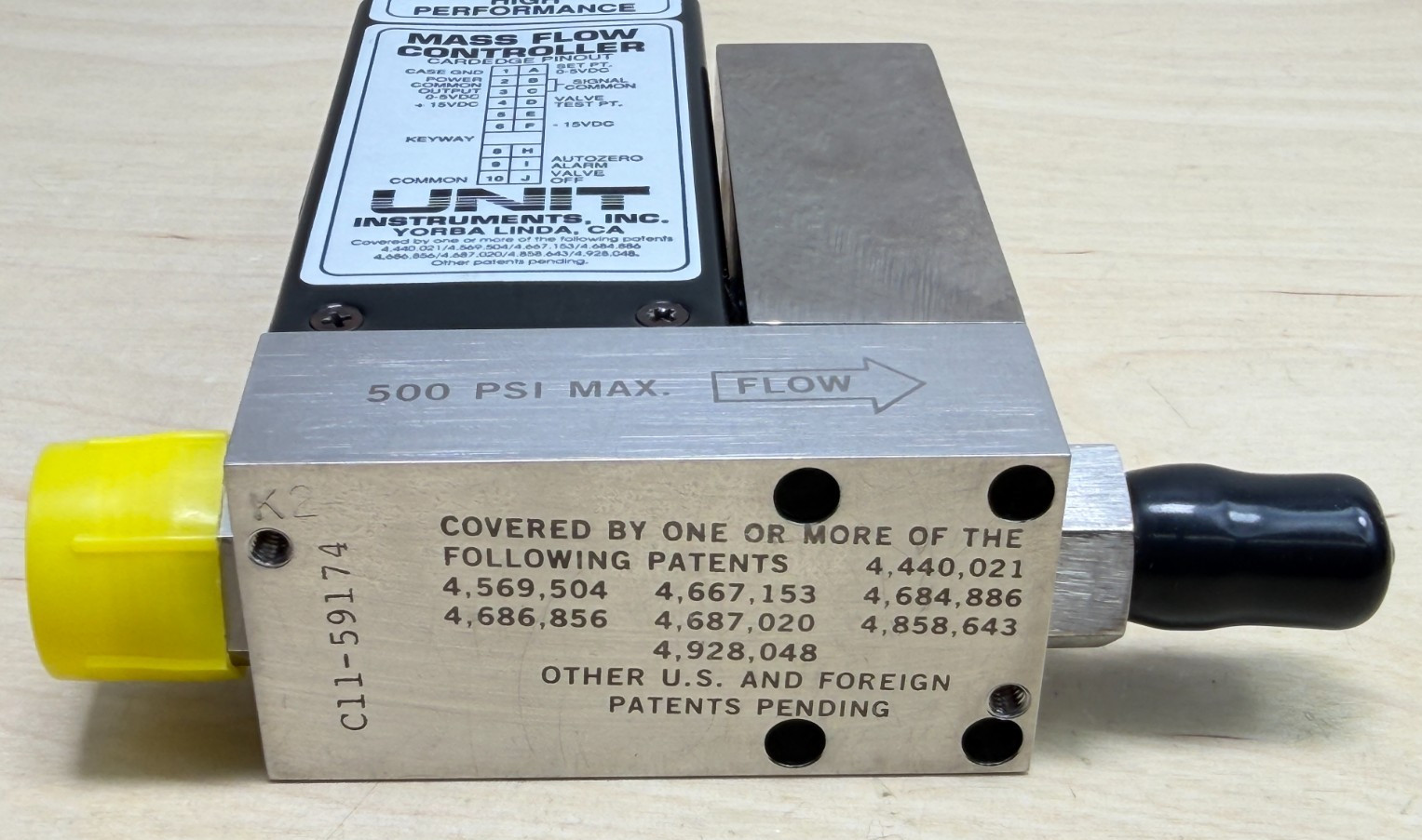 Unit Instruments UPC-1100 Mass Flow Controller, 200 SCCM
