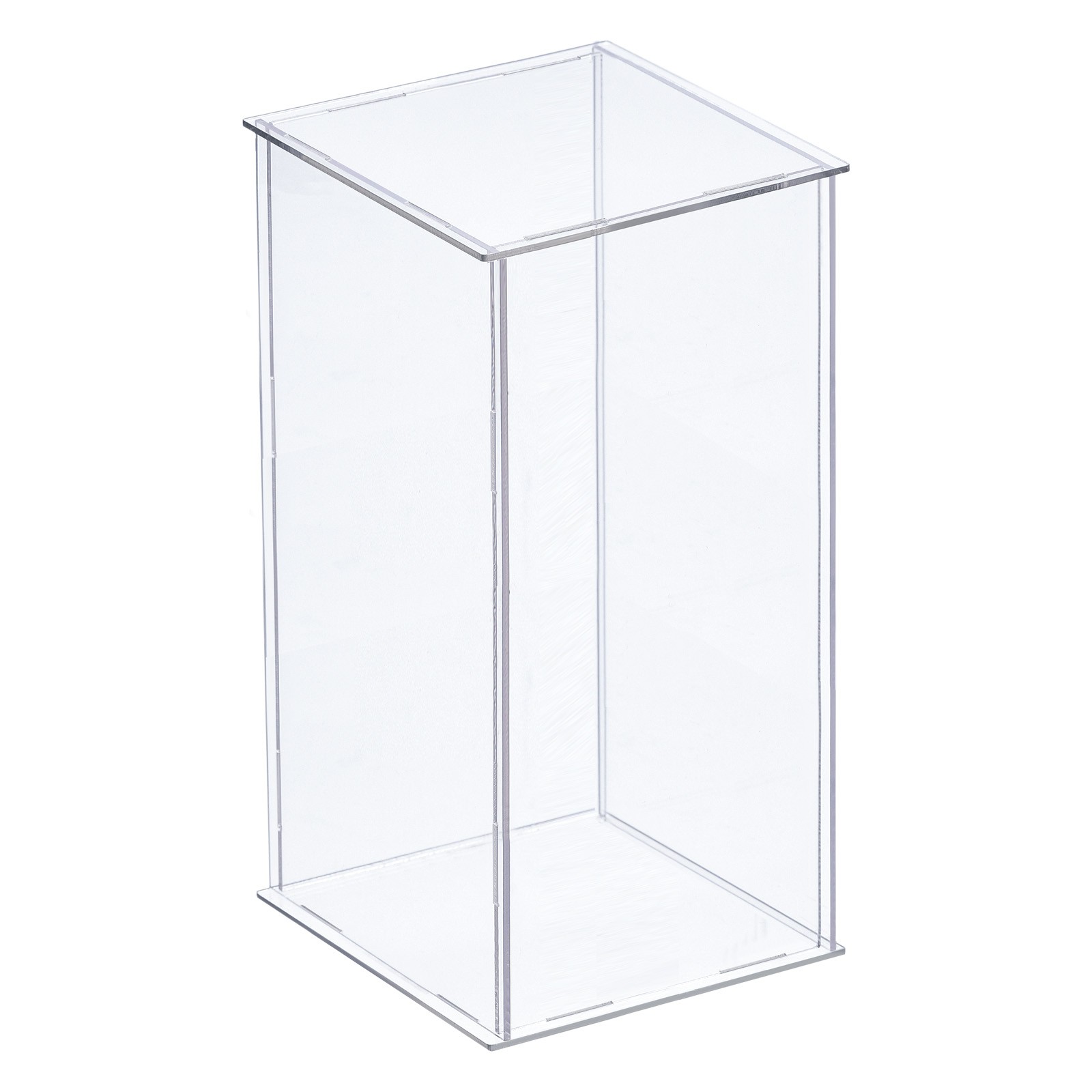 Acrylic Display Case Plastic Box Cube Storage Box Transparent 11x11x20.5cm