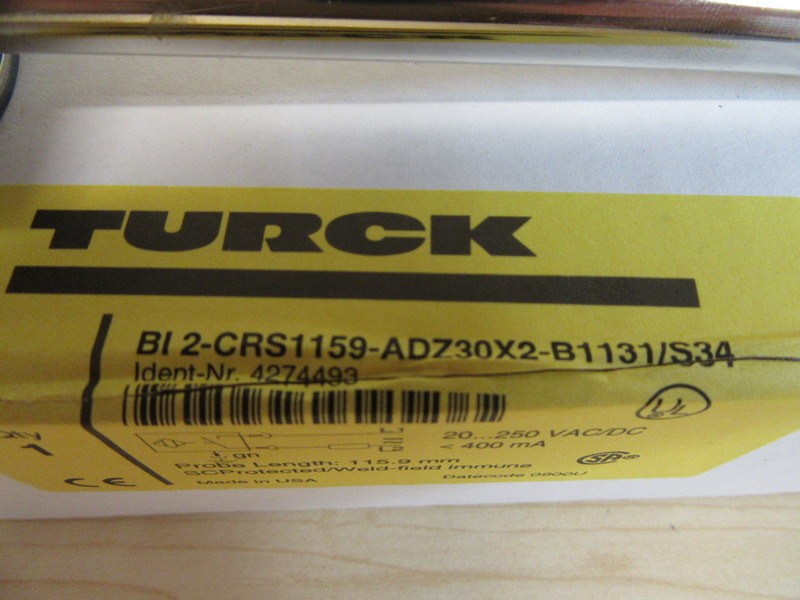 Turck Bi2-CRS1159-ADZ30X2-B1131/S34 Sensor 4274493 (Pack of 3)