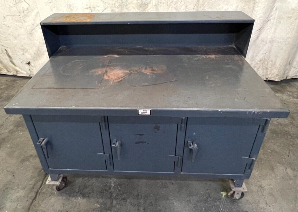 STRONG HOLD WORKBENCH CABINETS 60″ OAL 34-1/2″ WIDTH UPPER SHELF 60-3/8″