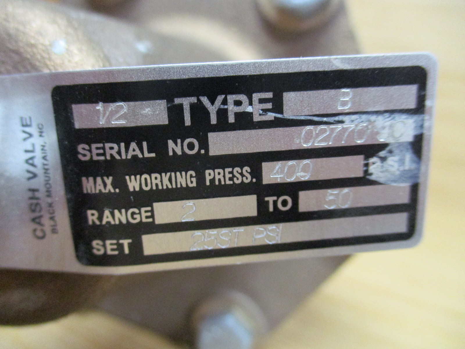 Cash Valve 1/2″ Type B Valve