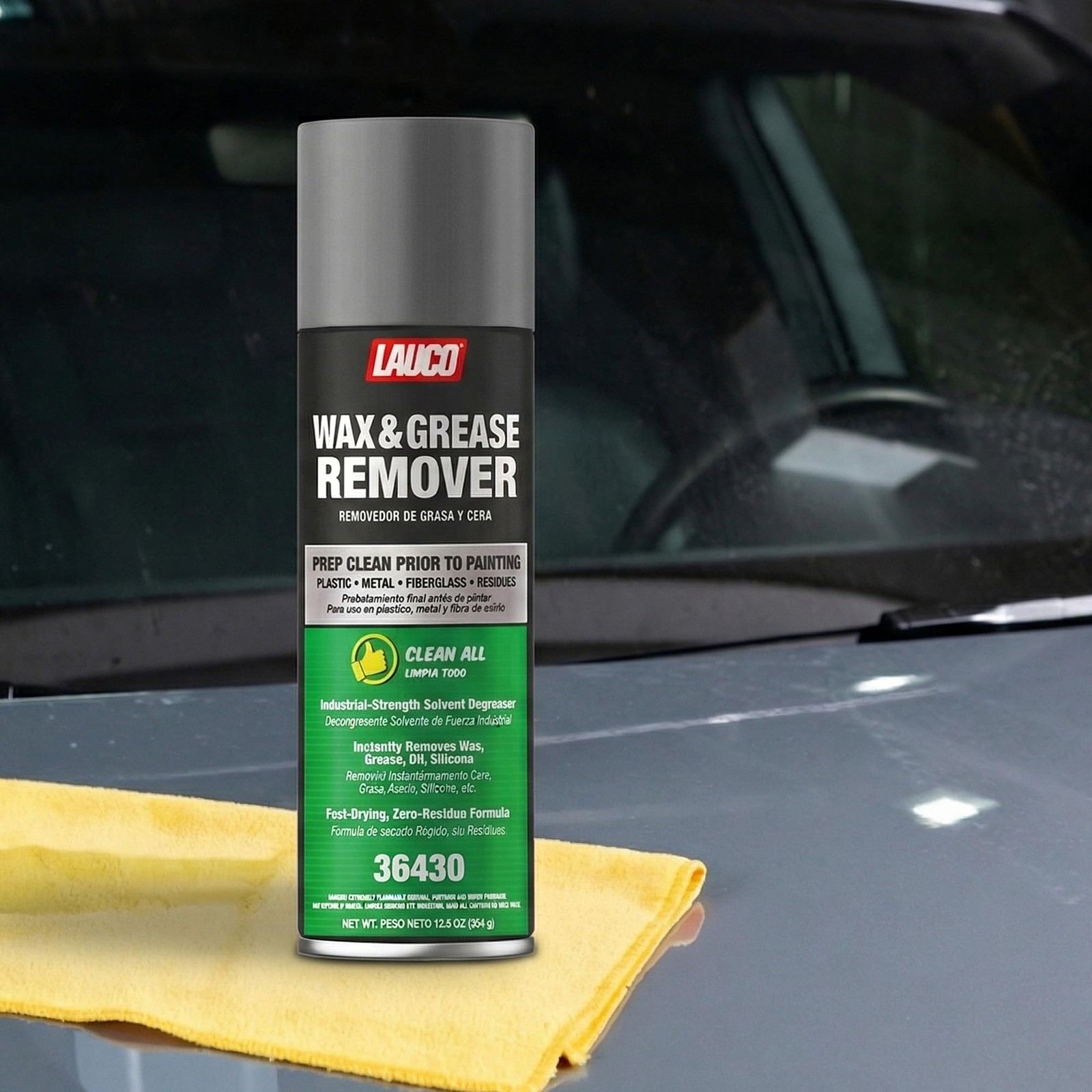 LAUCO Wax & Grease Remover Spray 13 oz, Pack of 2, Automotive Paint Prep