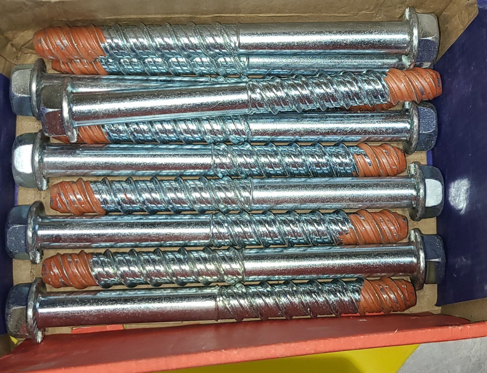 (Lot of 10) Powers 07229 Wedge-Bolt 5/8″ x 7″ Screw Anchor Orange Tip