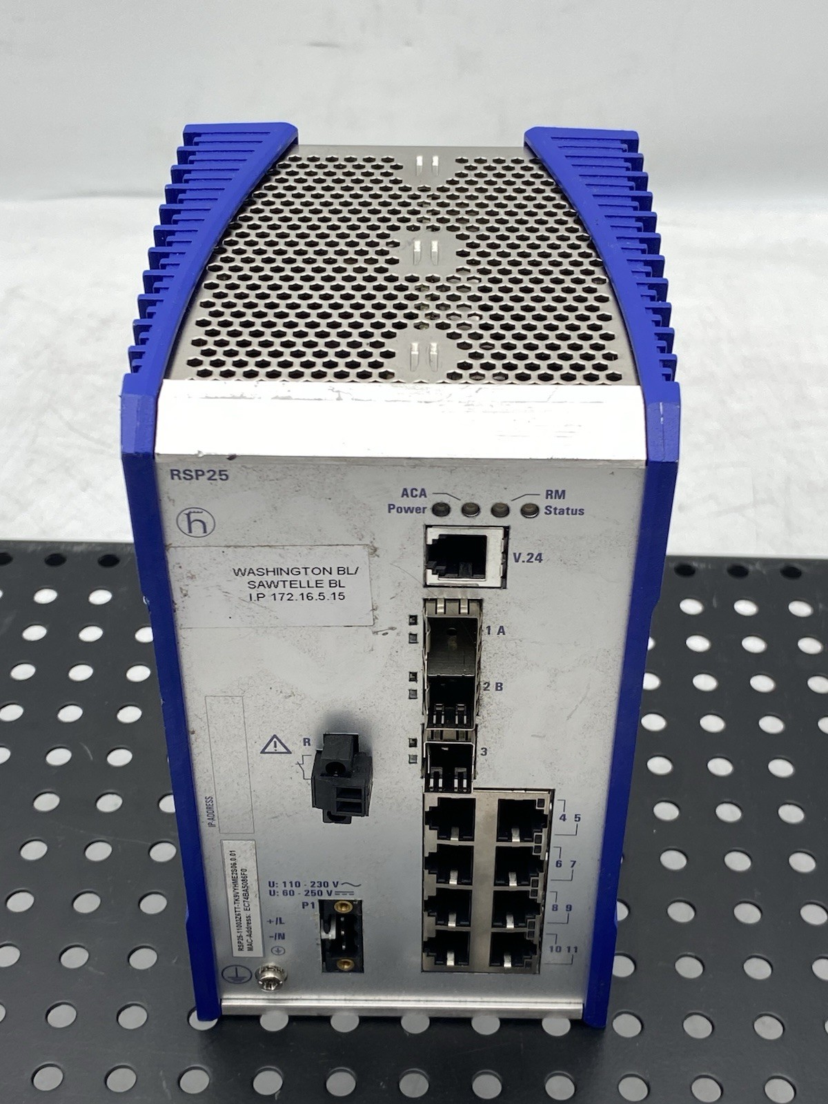 HIRSCHMANN RSP25 RAIL SWITCH WITH AXCEN SFP-100TX COPPER SFP 8 PORT